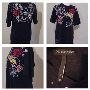 💙🌺Boys Black pike tshirt